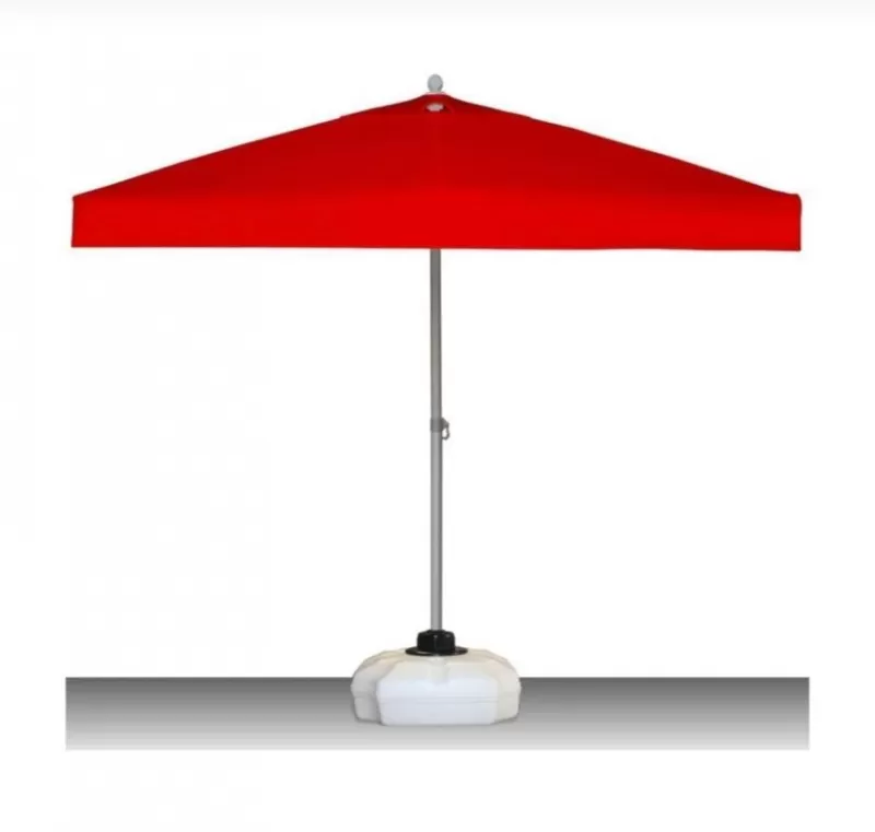 Blubrella 200x200/4 Kare Şemsiye 50 Lt. Şemsiye Bidonu Kırmızı 200x200 Kare