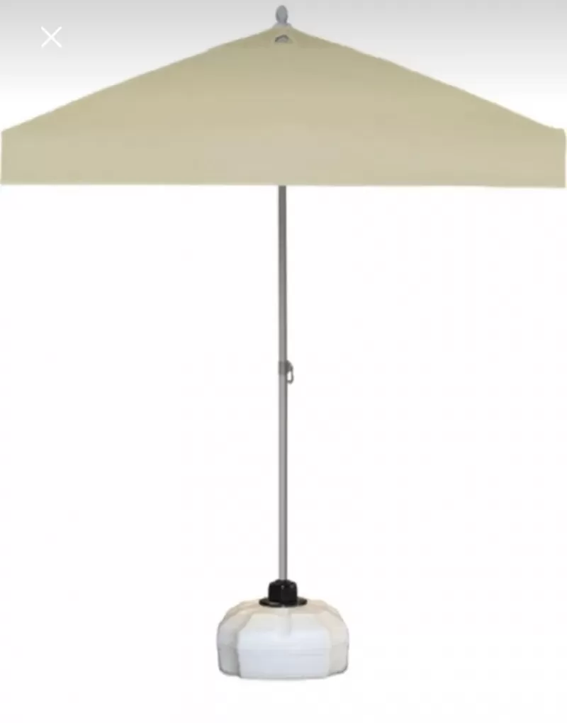 Blubrella 200x200/4 Kare Şemsiye 50 Lt. Şemsiye Bidonu Krem 200x200 Kare